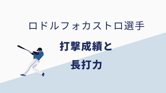 ロドルフォカストロ
打撃成績と長打力